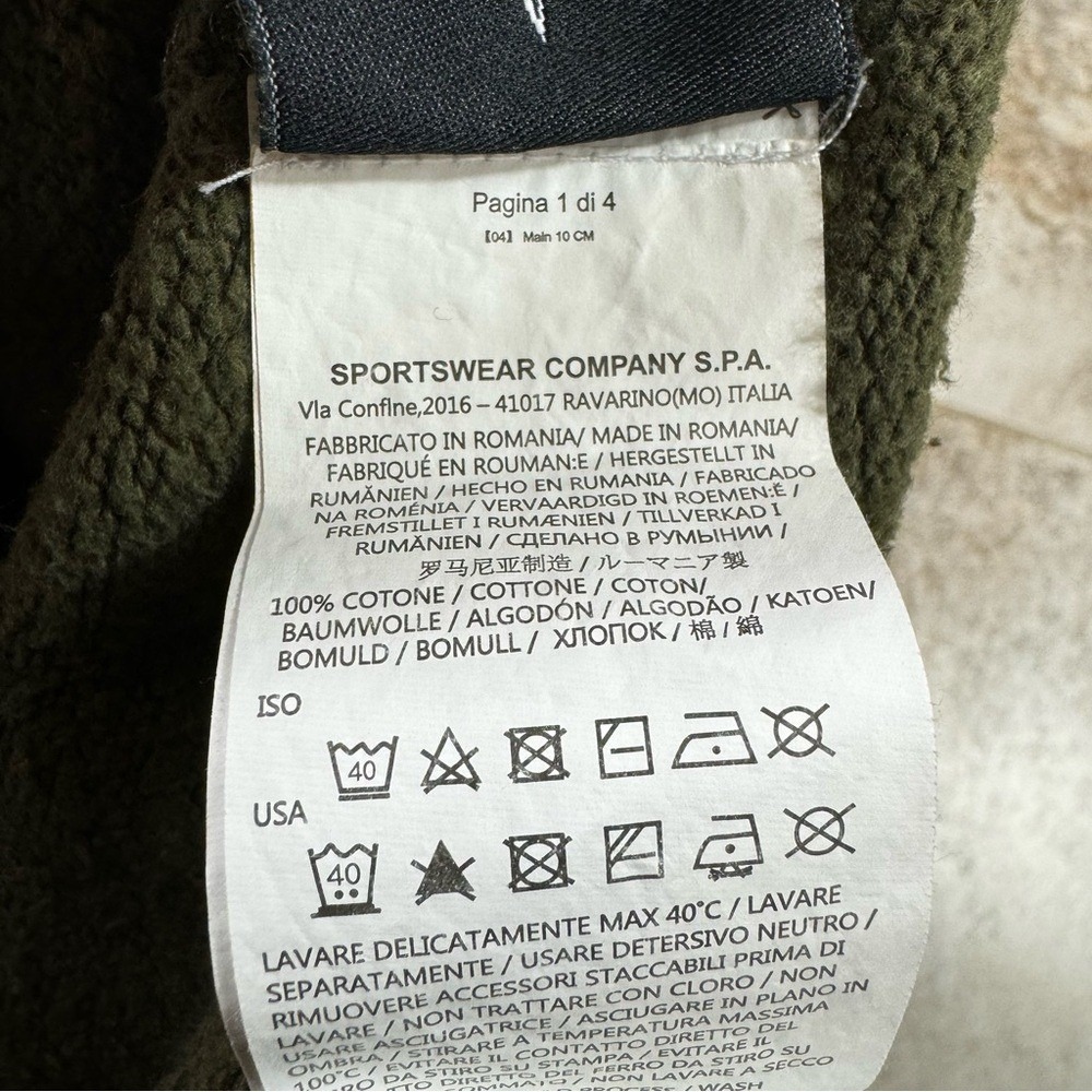Supreme X Stone Island Olive Green Hoodie Sweater Mens Medium - Picture 14 of 14